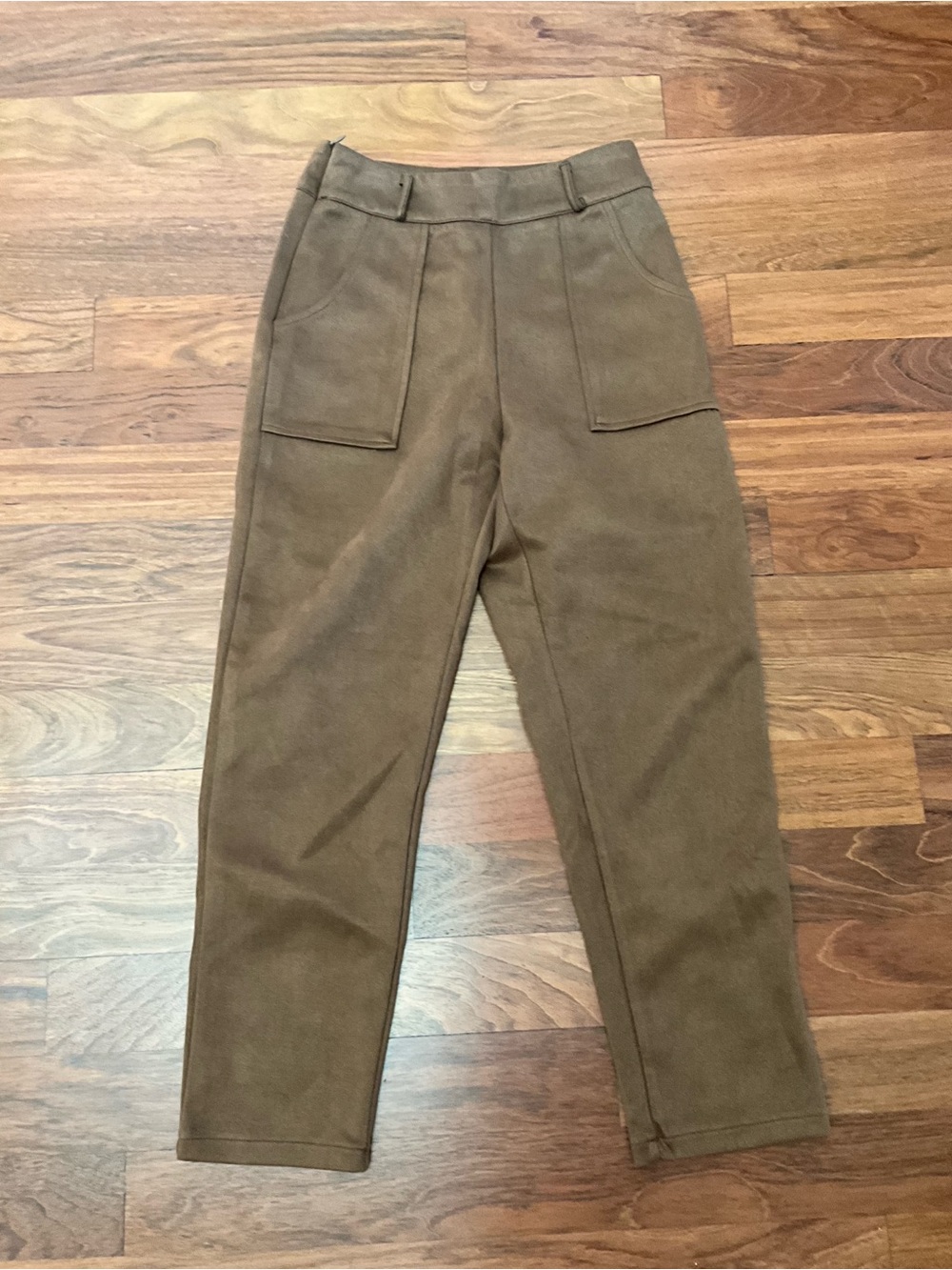 SHEIN Brown Straight-Leg Utility Pants